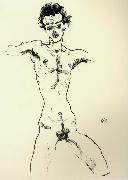 Egon Schiele Nude Self Portrait USA oil painting artist